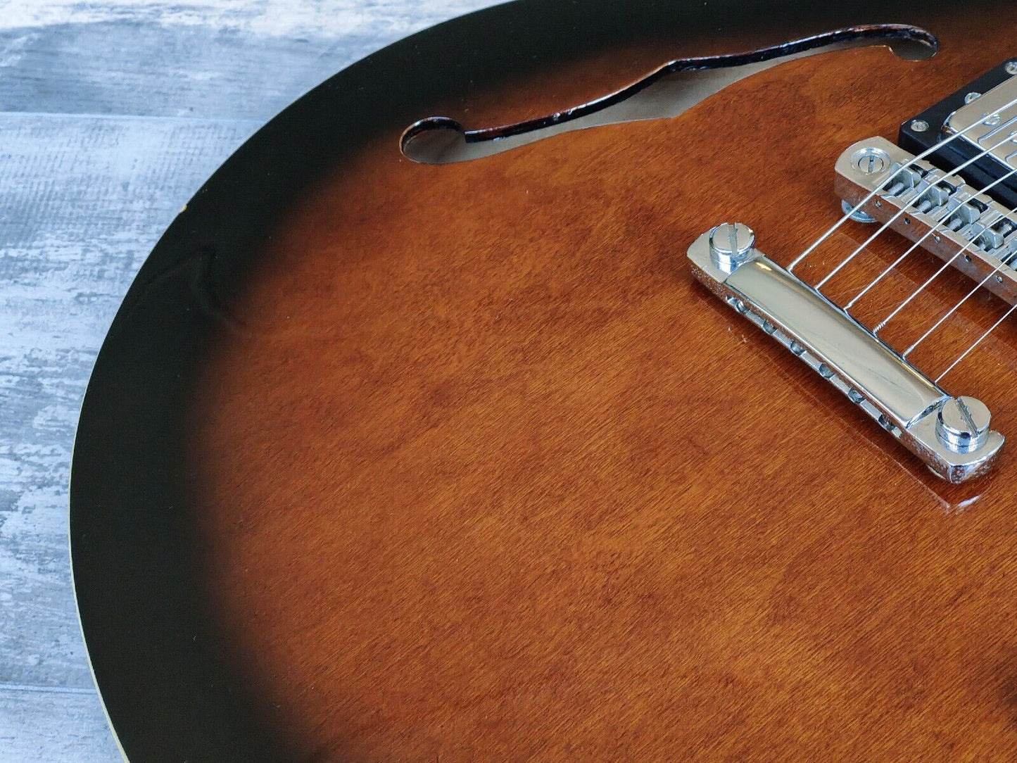2006 Epiphone Korea DOT Semi Hollowbody Electric Guitar (Worn Brown Sunburst)
