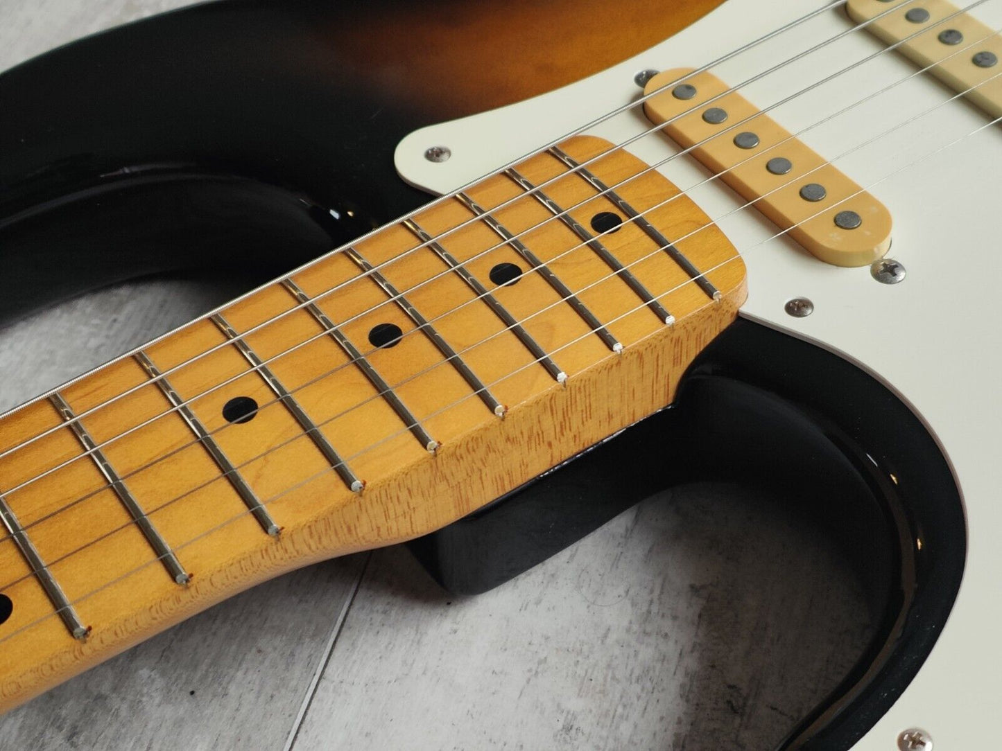 1995 Fender Japan ST57-65L LH Left Handed '57 Reissue Stratocaster (Sunburst)