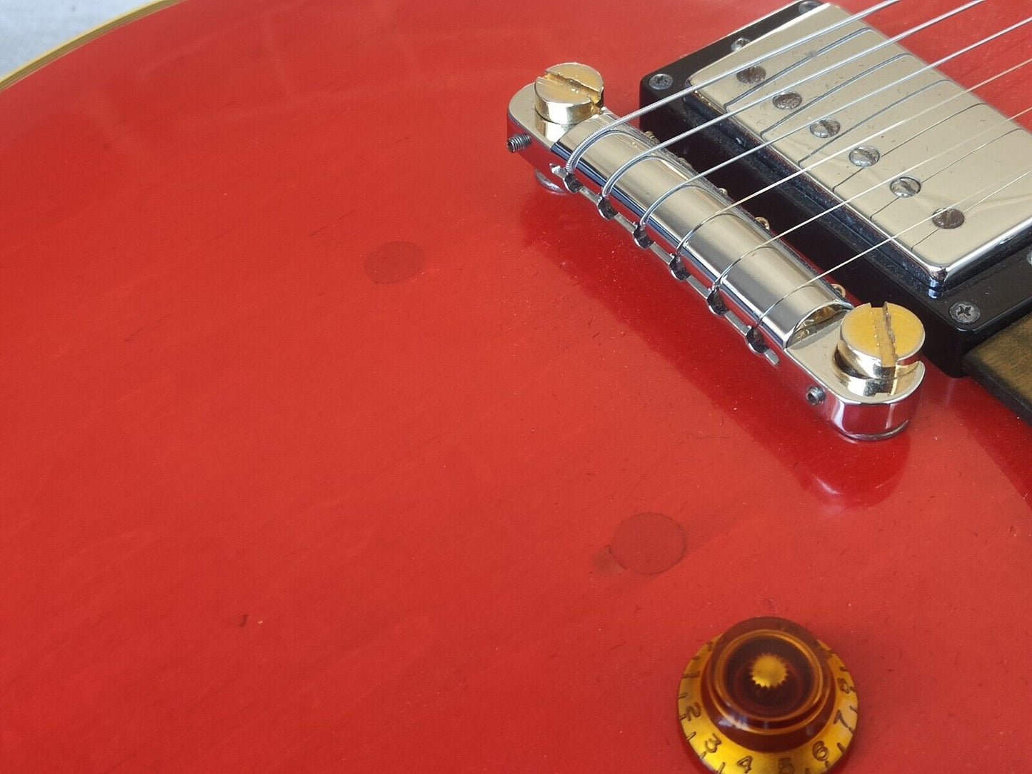 1976 Aria Pro II Japan Les Paul Custom (Transparent Red Top Refinish)