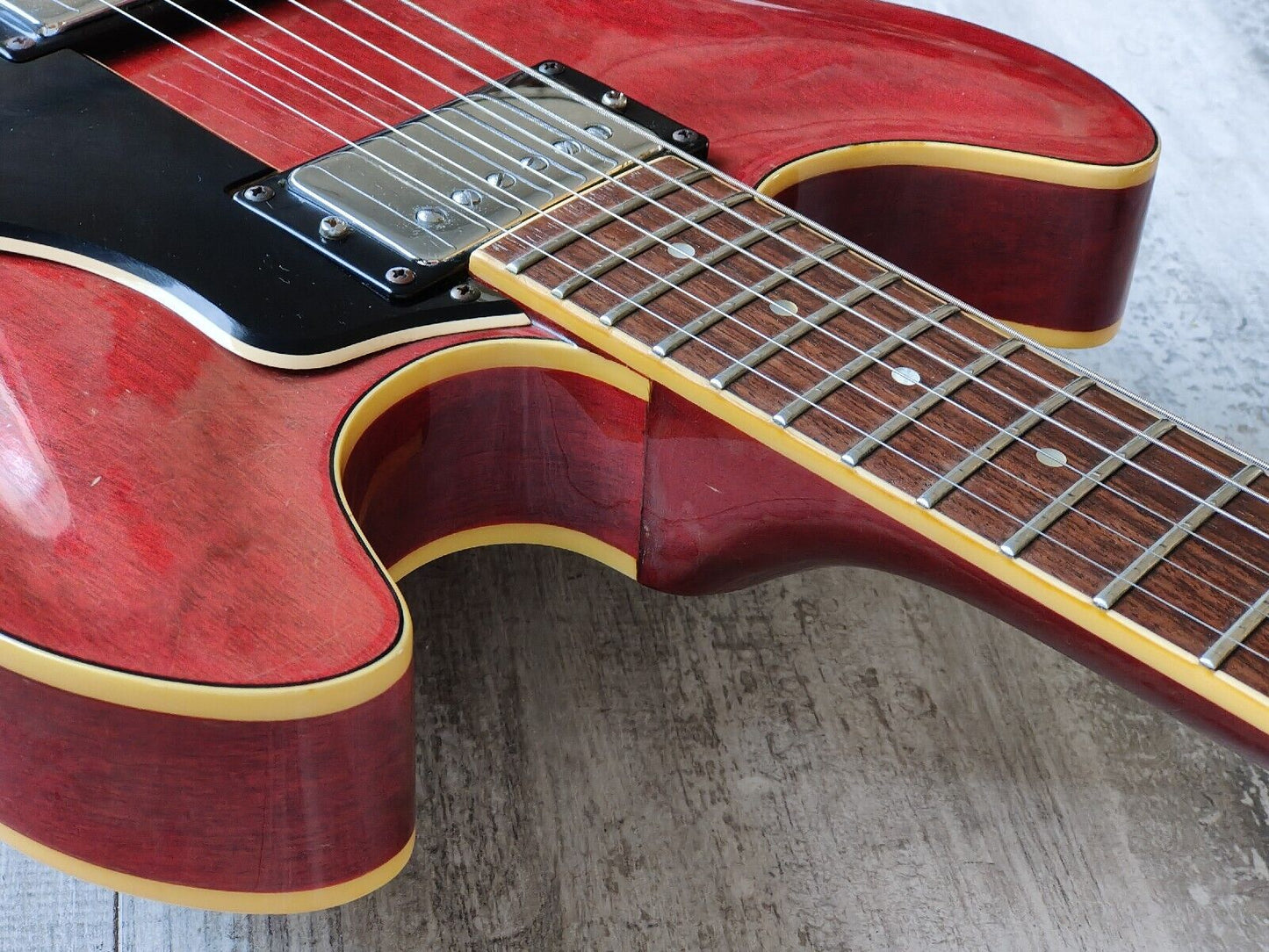 1980 Yamaha Japan SA-700 ES-335 Semi Hollowbody Electric Guitar (Persimmon Red)