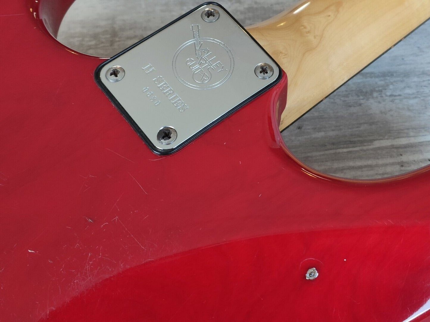 1990 Valley Arts Guitar M Series Deluxe Stratocaster w/EMG's (Transparent Red)