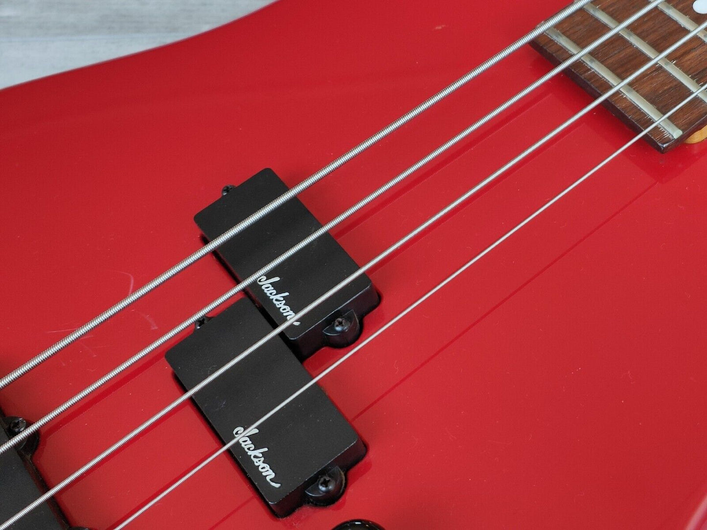 1985 Charvel Jackson Japan Model 2B PJ Bass (Red)