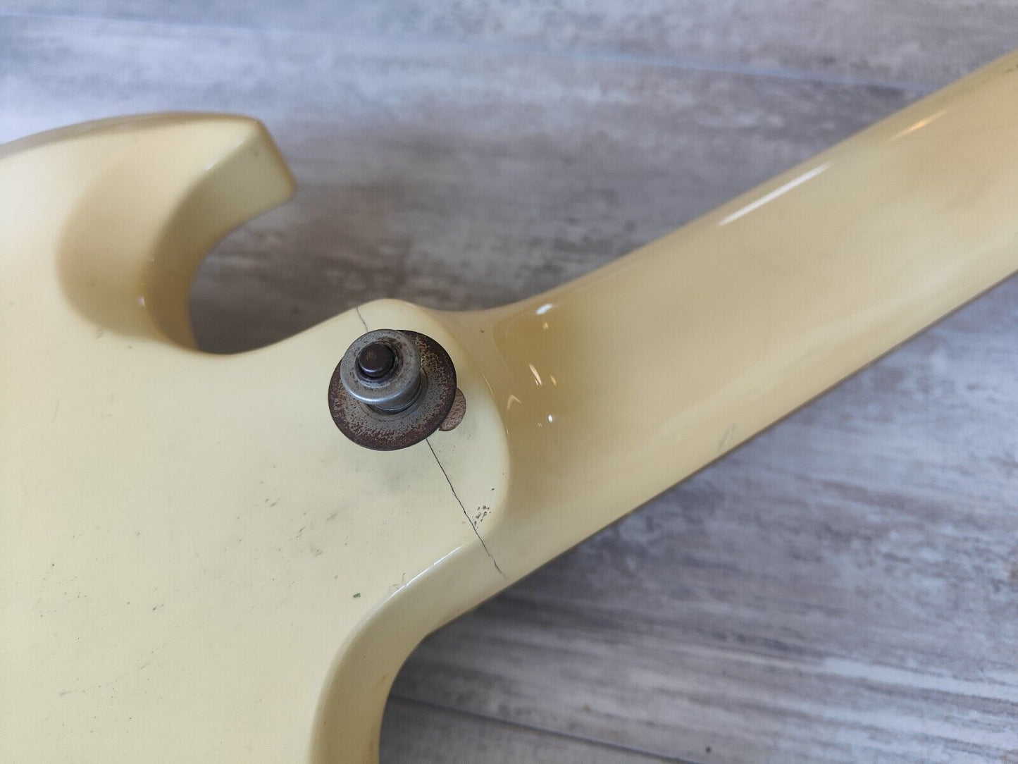 1989 Greco Japan EB-65 SG Double Cutaway Bass (Vintage White)