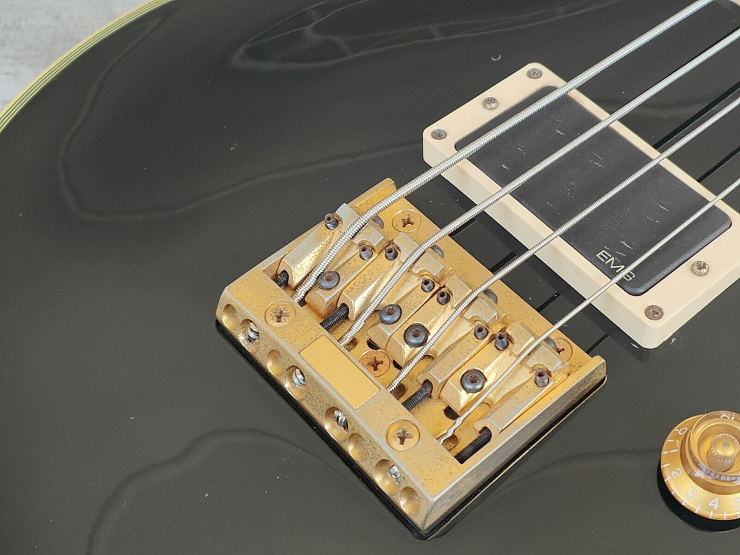 1992 Greco Japan EGB-850 Les Paul Custom Short Scale Bass w/EMG's (Ebony)