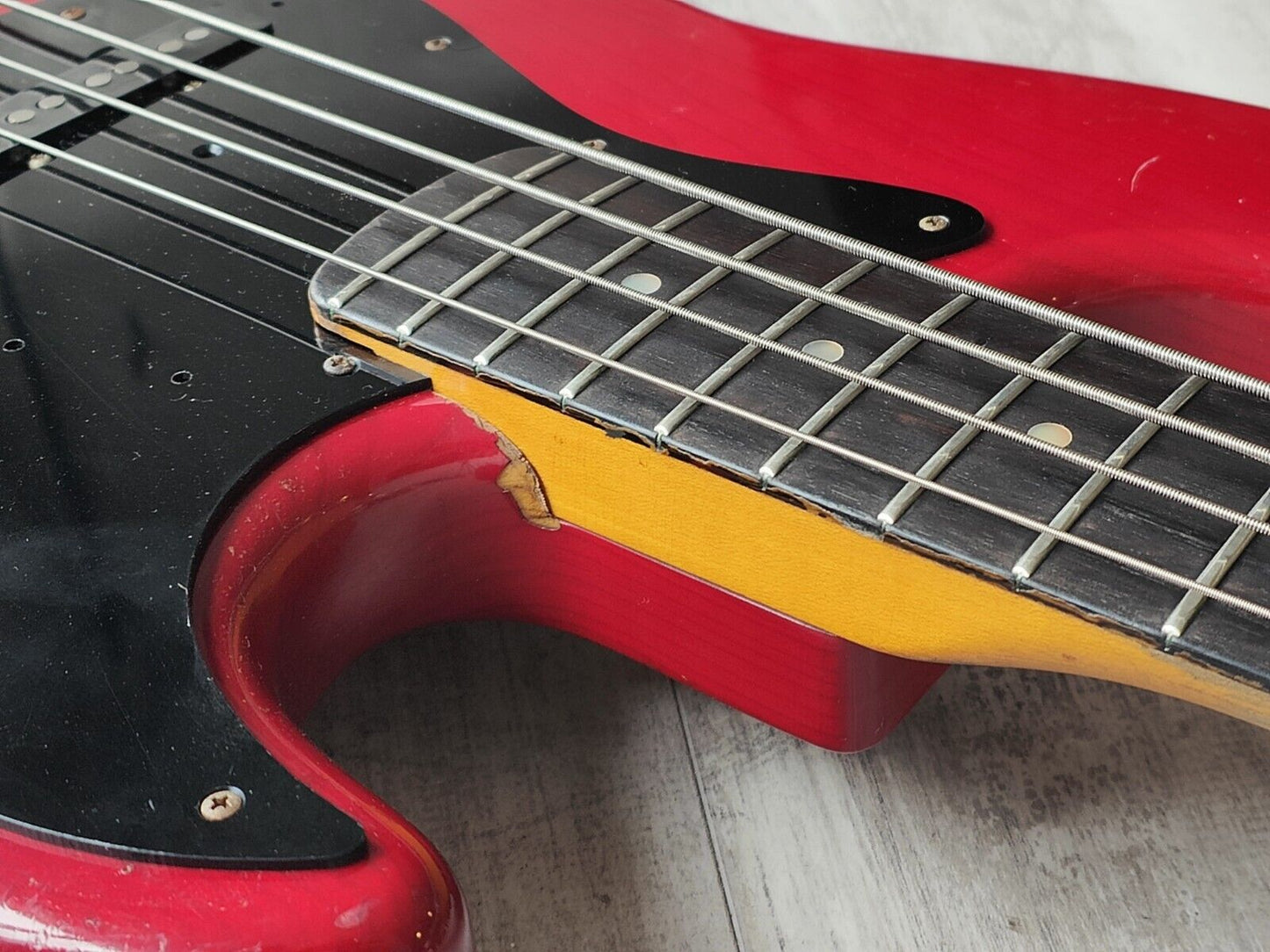 1980's Moon Japan Custom Order Jazz Bass (Transparent Red)