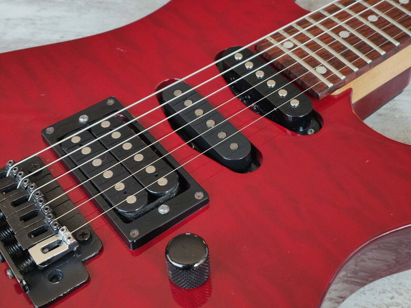 1996 Charvel Japan MyG Dinky Superstrat (Red Quilt)