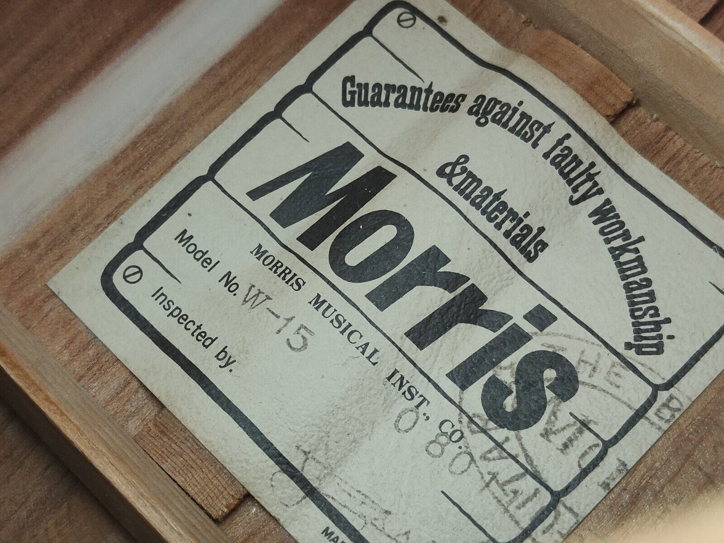 1980's Morris W-15 Vintage Acoustic Guitar