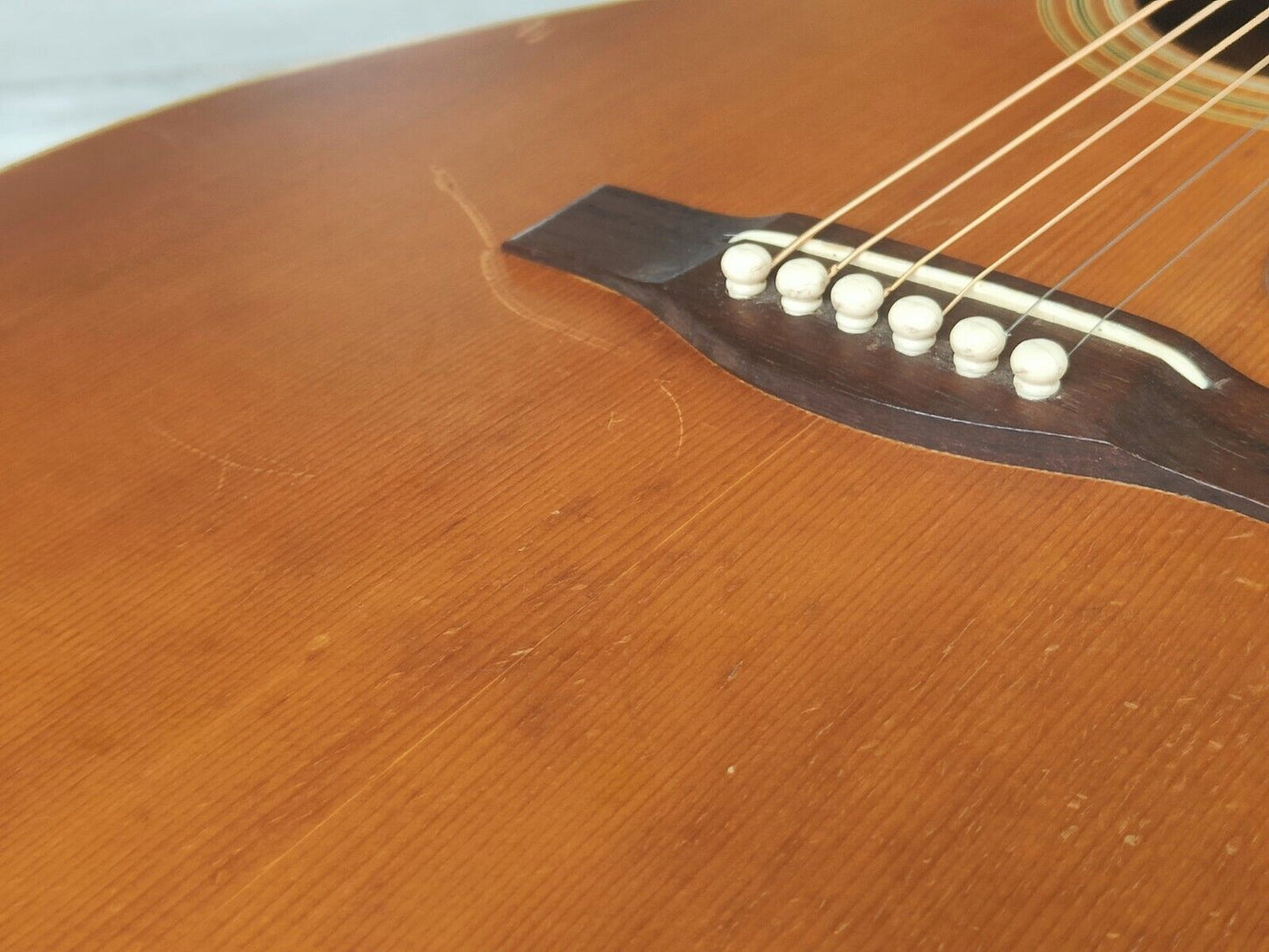 1970's Maruha Japan F-120M Acoustic Guitar w/Teisco GM-25 Pickup (Natural)