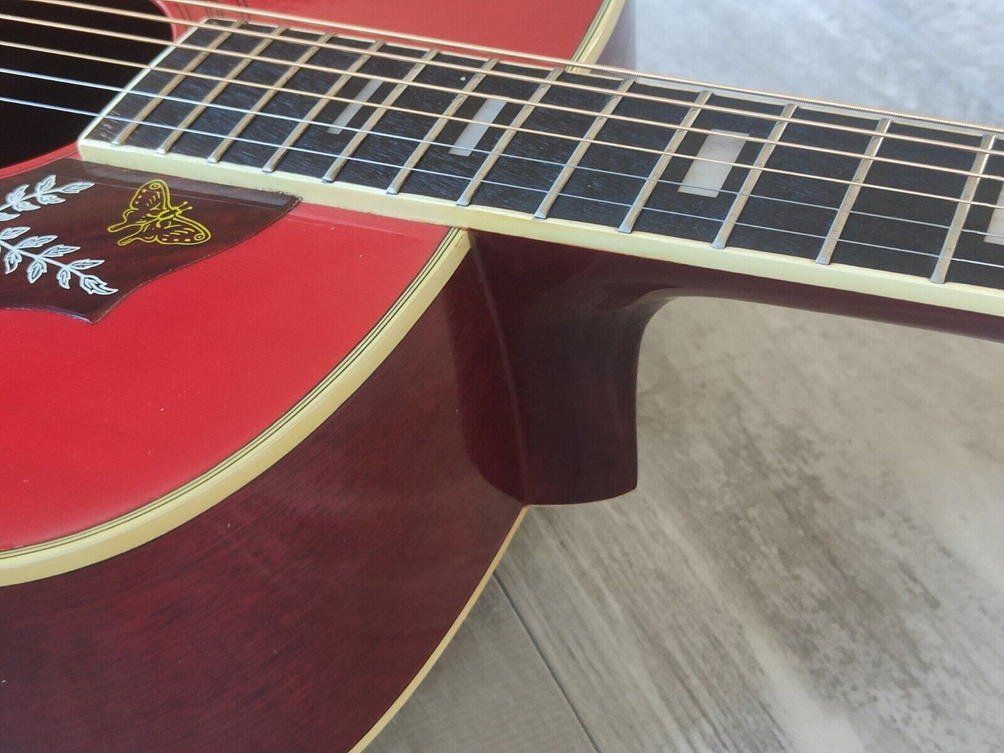 1970's Morris WH-20 Hummingbird Japanese Vintage Acoustic Guitar (Sunburst)