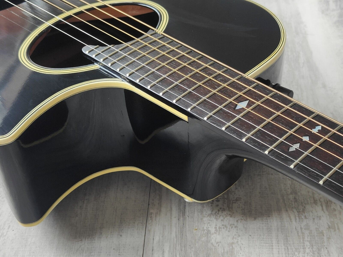 1985 Tokai Japan TEA-60D Electric Acoustic Guitar (Black)