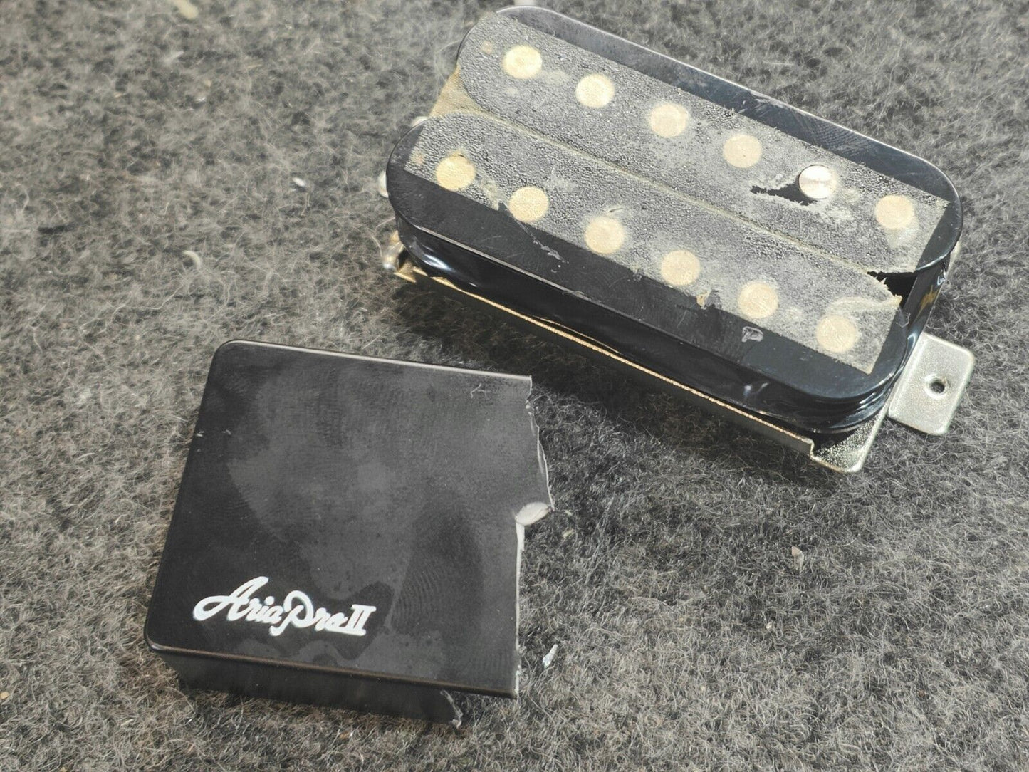 1980's Gotoh (Aria Pro II) Japan NOS Covered Chrome AH-1 Humbuckers (Black)