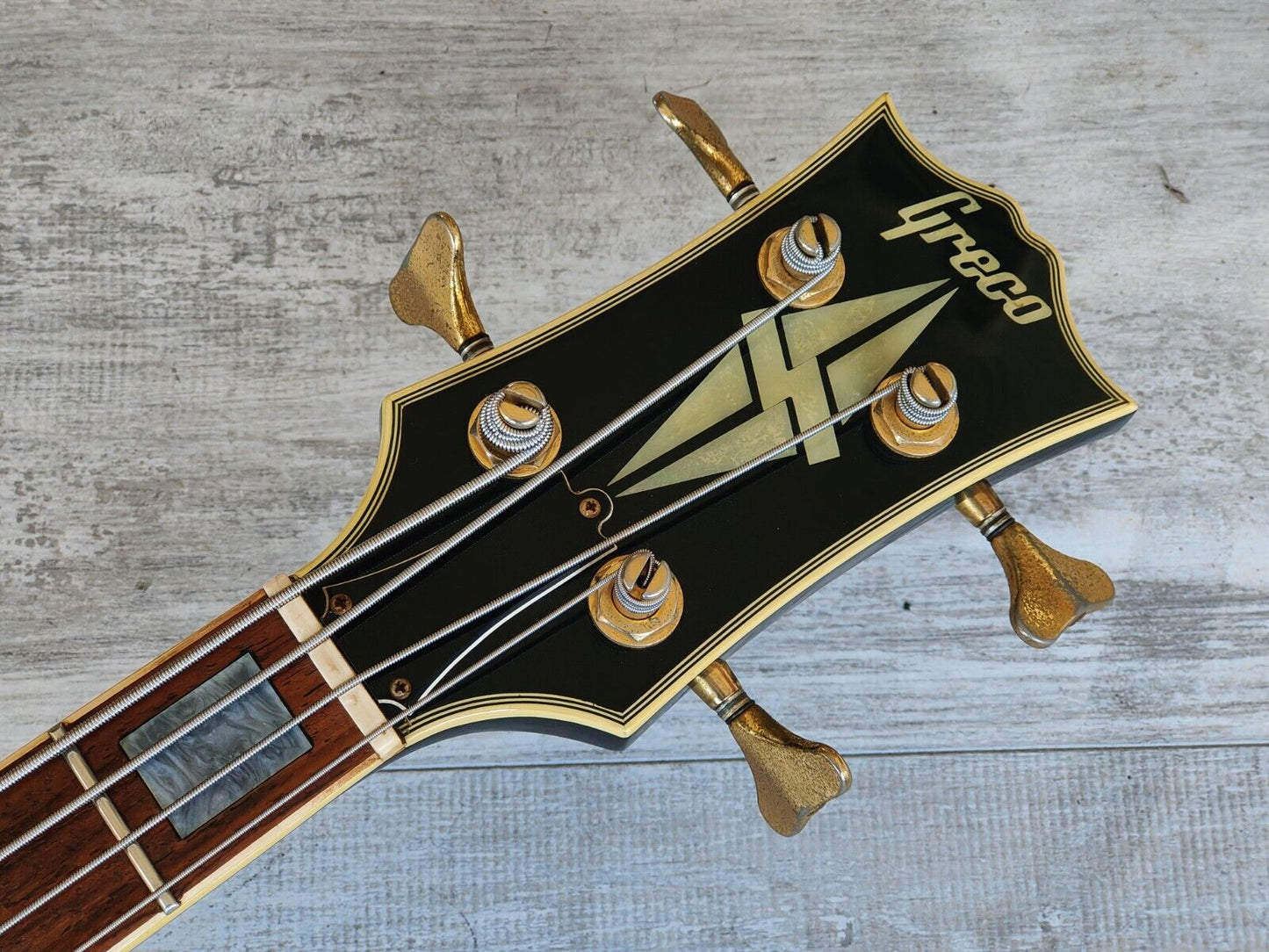 1992 Greco Japan EGB-850 Les Paul Custom Short Scale Bass w/EMG's (Ebony)