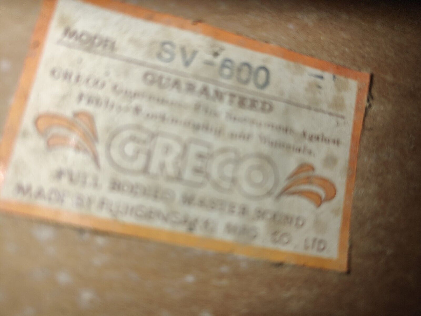 1982 Greco Japan SV-600 Super View Semi Hollowbody (Sunburst)