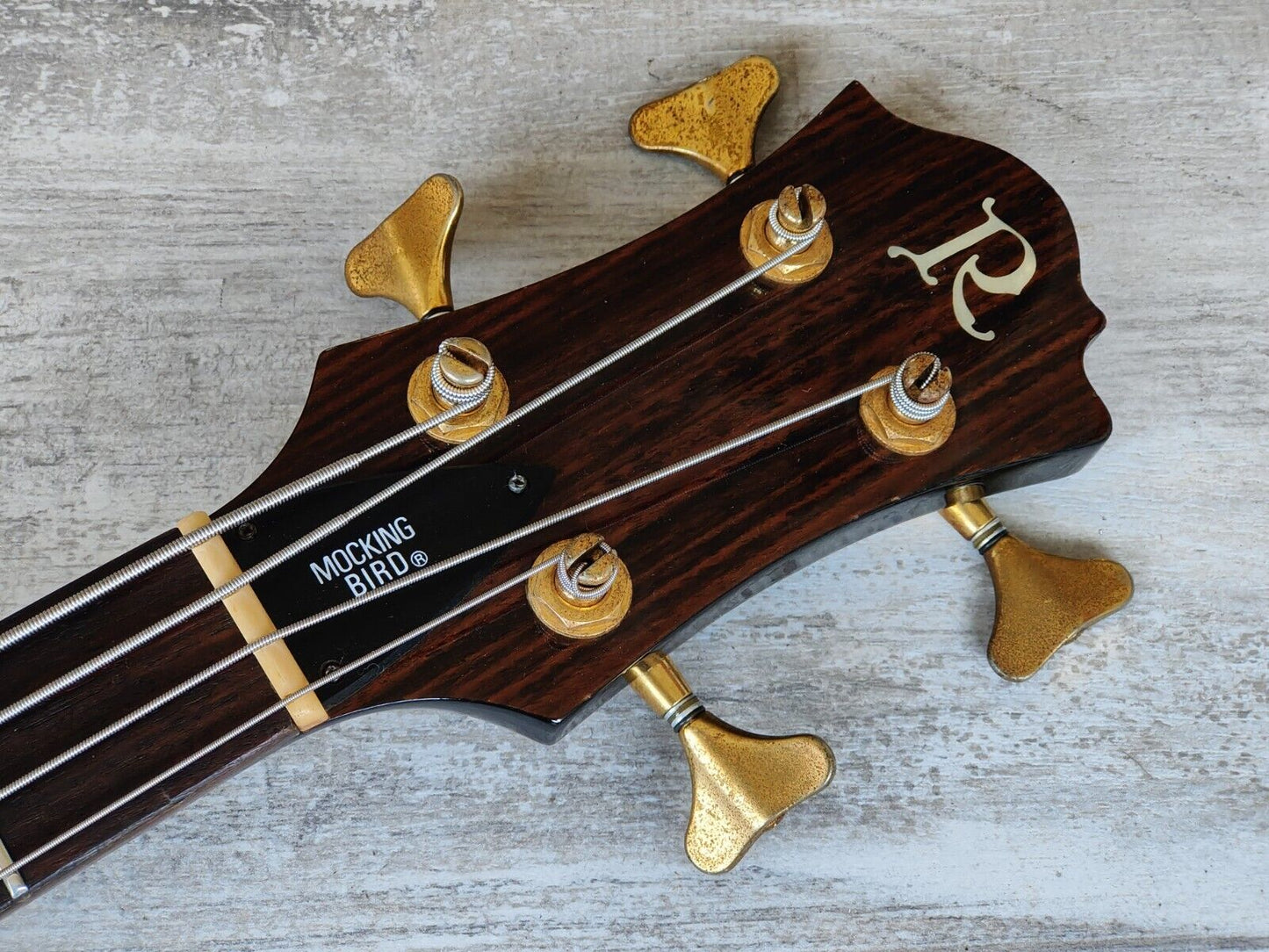 1980's BC Rich Japan NJ Series Neckthrough Mockingbird Bass (Black)