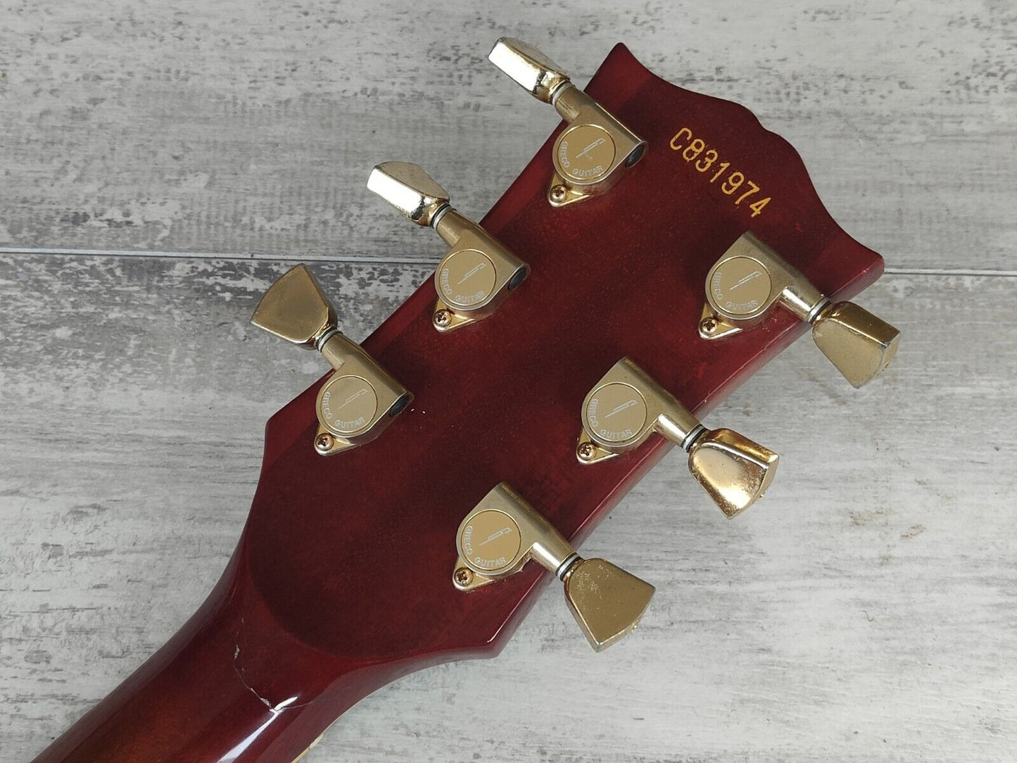 1983 Greco Japan EGC68-50 LH Left Handed Les Paul Custom (Cherry Sunburst)