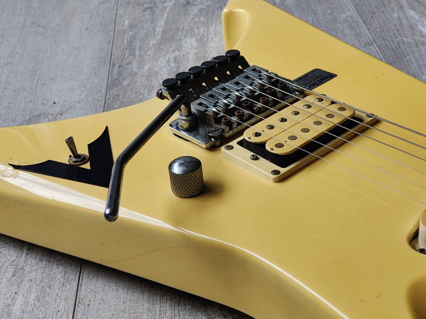1987 ZEP-II (by ESP Japan) FAZ-115 "Flying A" Takamizawa Model Guitar (White)