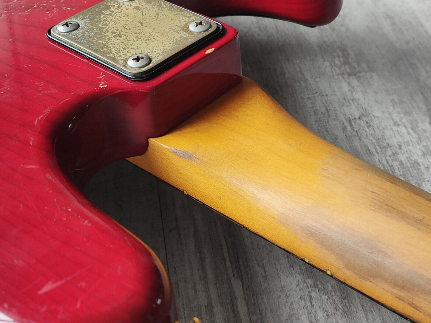 1980's Moon Japan Custom Order Jazz Bass (Transparent Red)