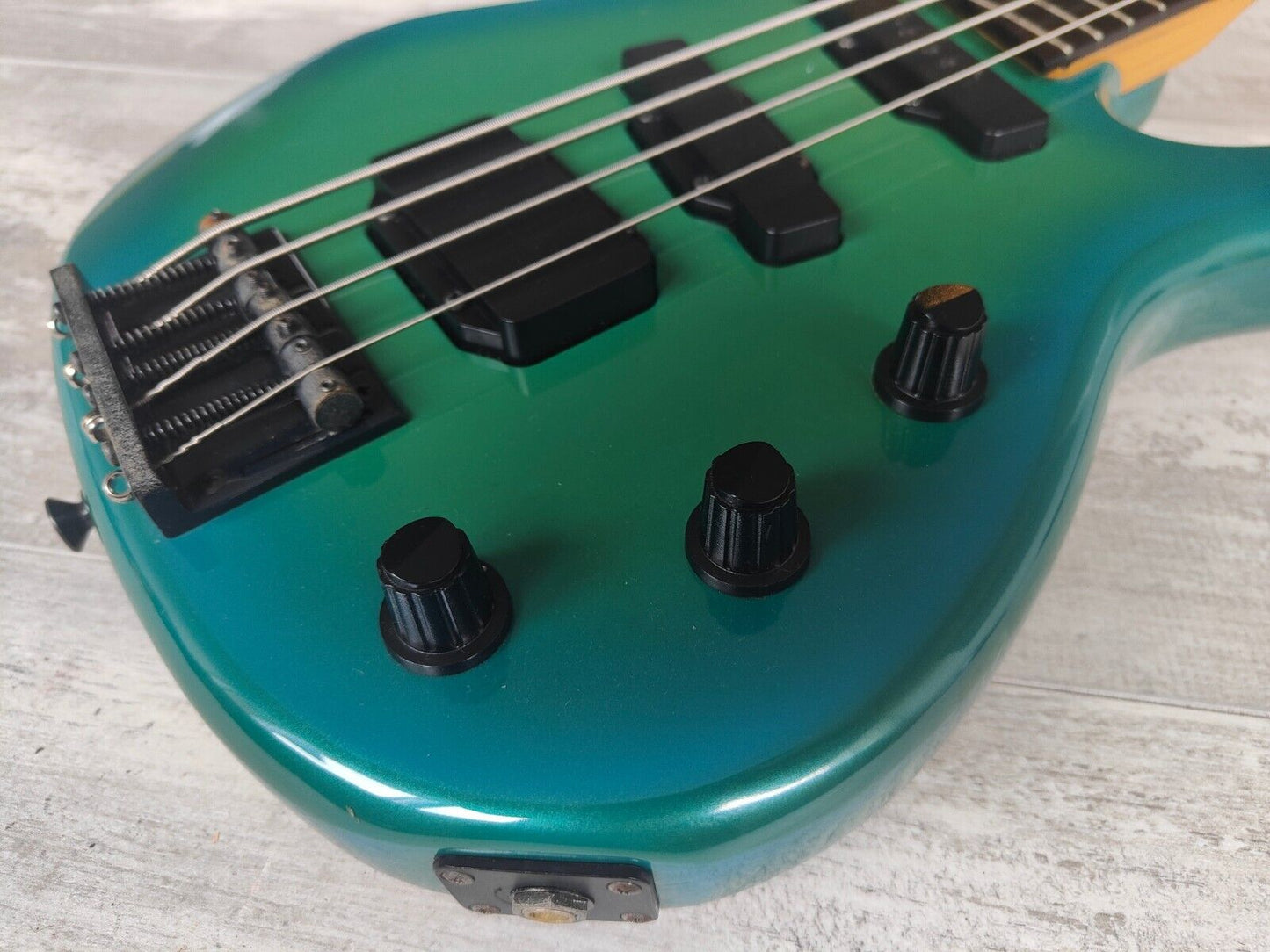 1991 Yamaha RBX Super Medium Series Bass (Green/Blue Burst)
