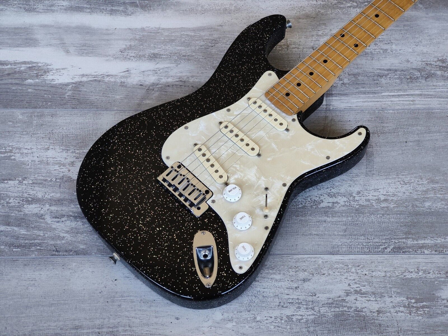 1990's Bill Lawrence Japan BR2M-70 Stratocaster (Black w/Silver Sparkle)