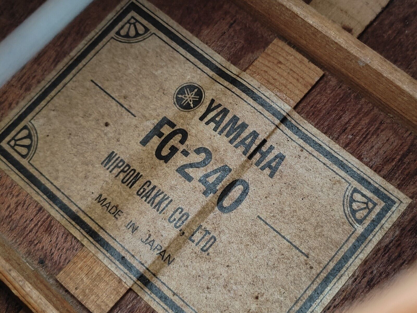 1973 Yamaha FG-240 Japanese Green Label Acoustic Guitar (Natural)