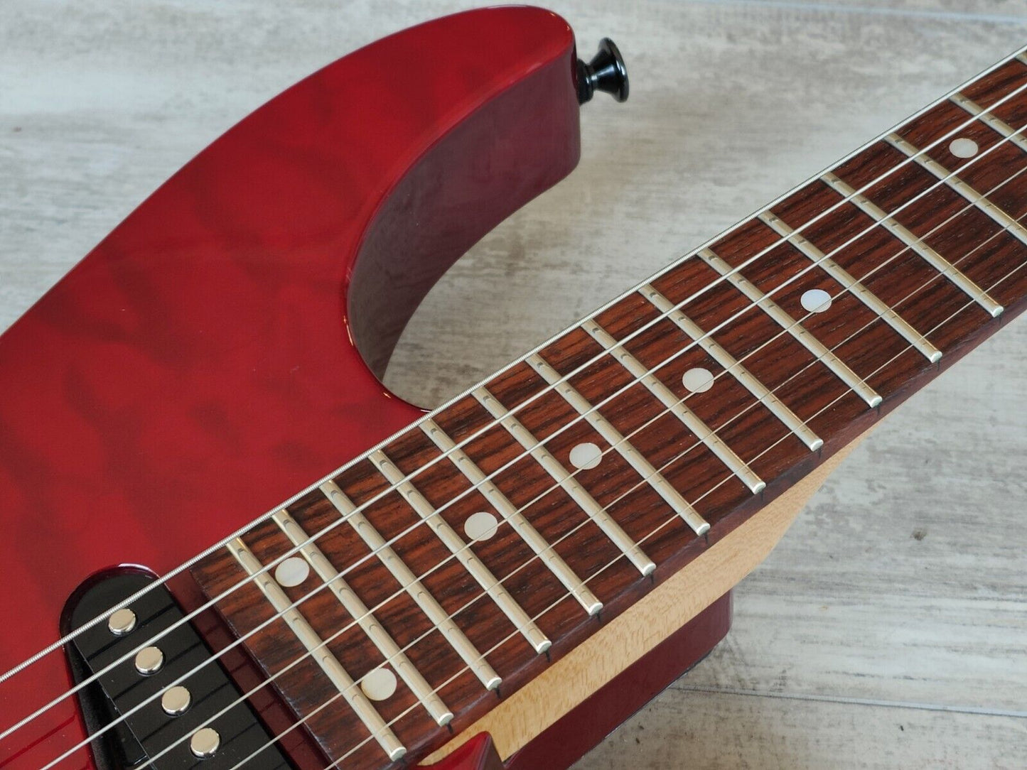 1996 Charvel Japan MyG Dinky Superstrat (Red Quilt)