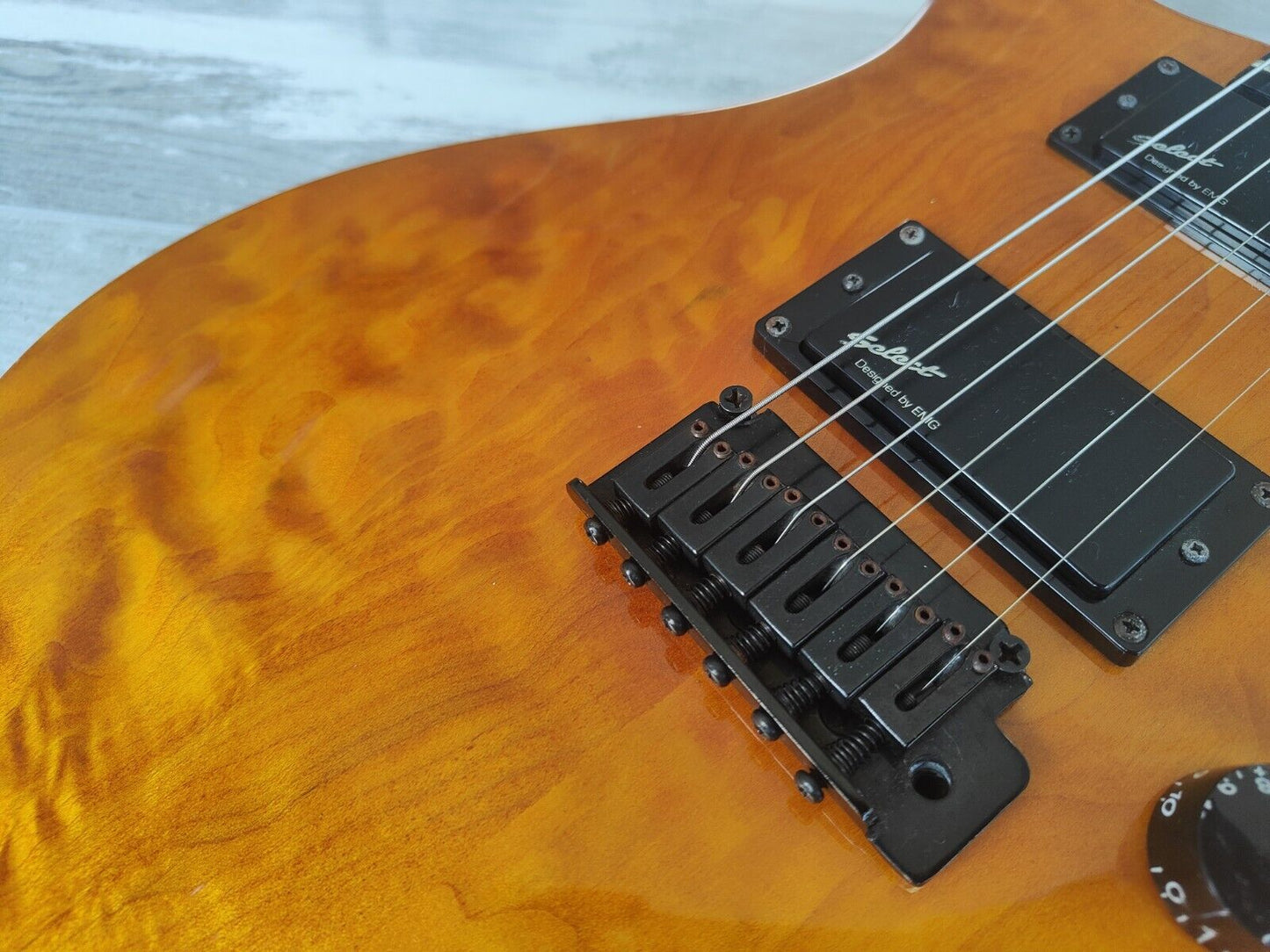 2000's Greco GPH-60 PRS Style Guitar w/EMG Select Pickups (Amber)
