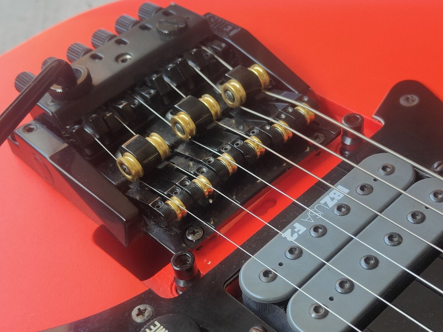 1980's Ibanez Japan RG-575 Reverse Headstock Superstrat (Five Alarm Red)