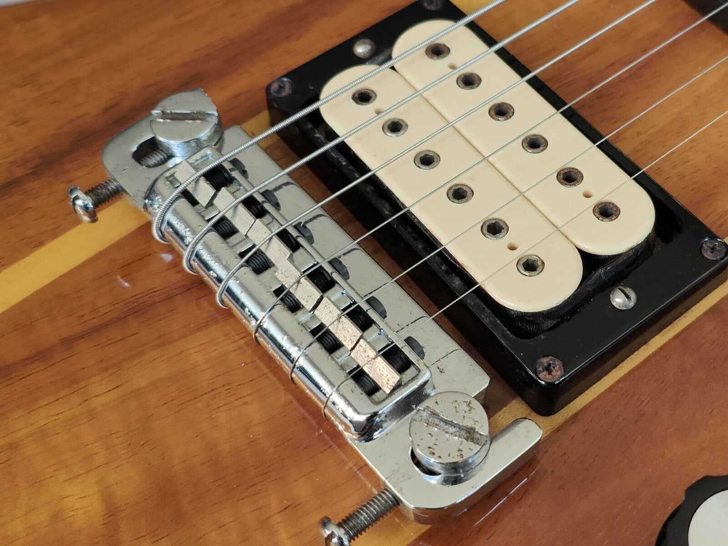 1980 Greco Japan BC-1800 Custom Order Neckthrough Mockingbird (Natural Koa)