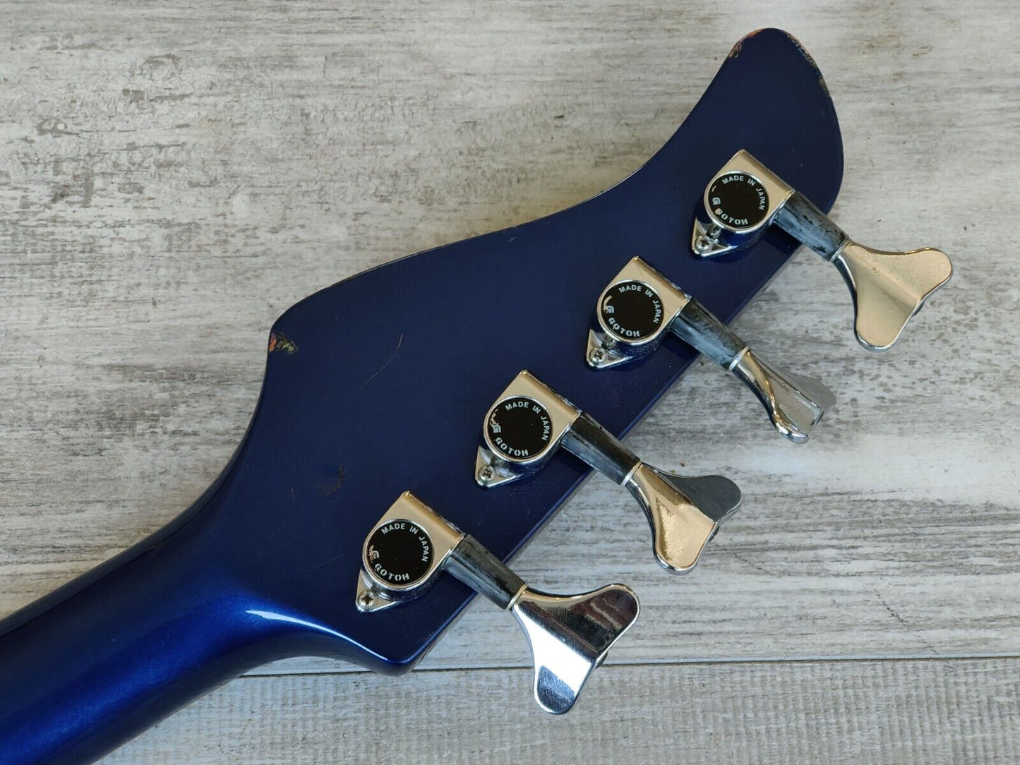 1990's Fernandes Japan FRB-45 Revolver Fretless Bass (Blue)