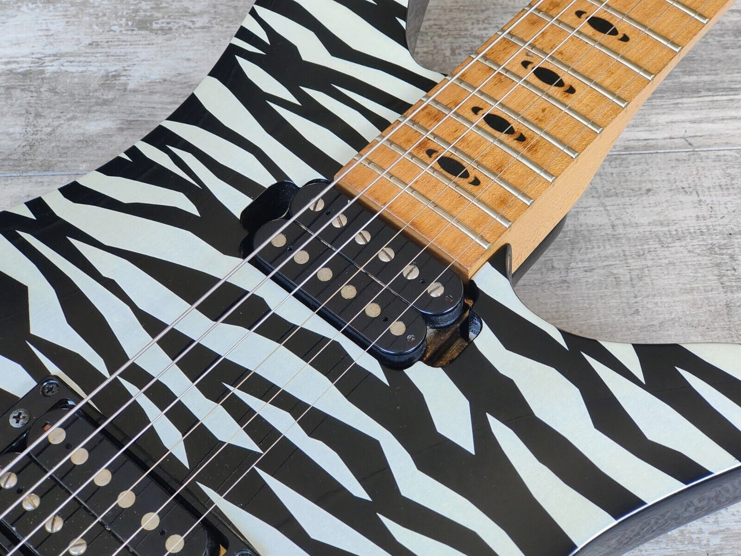 1994 Yamaha Japan MGM111 Special Edition Electric Guitar (Zebra Stripe)