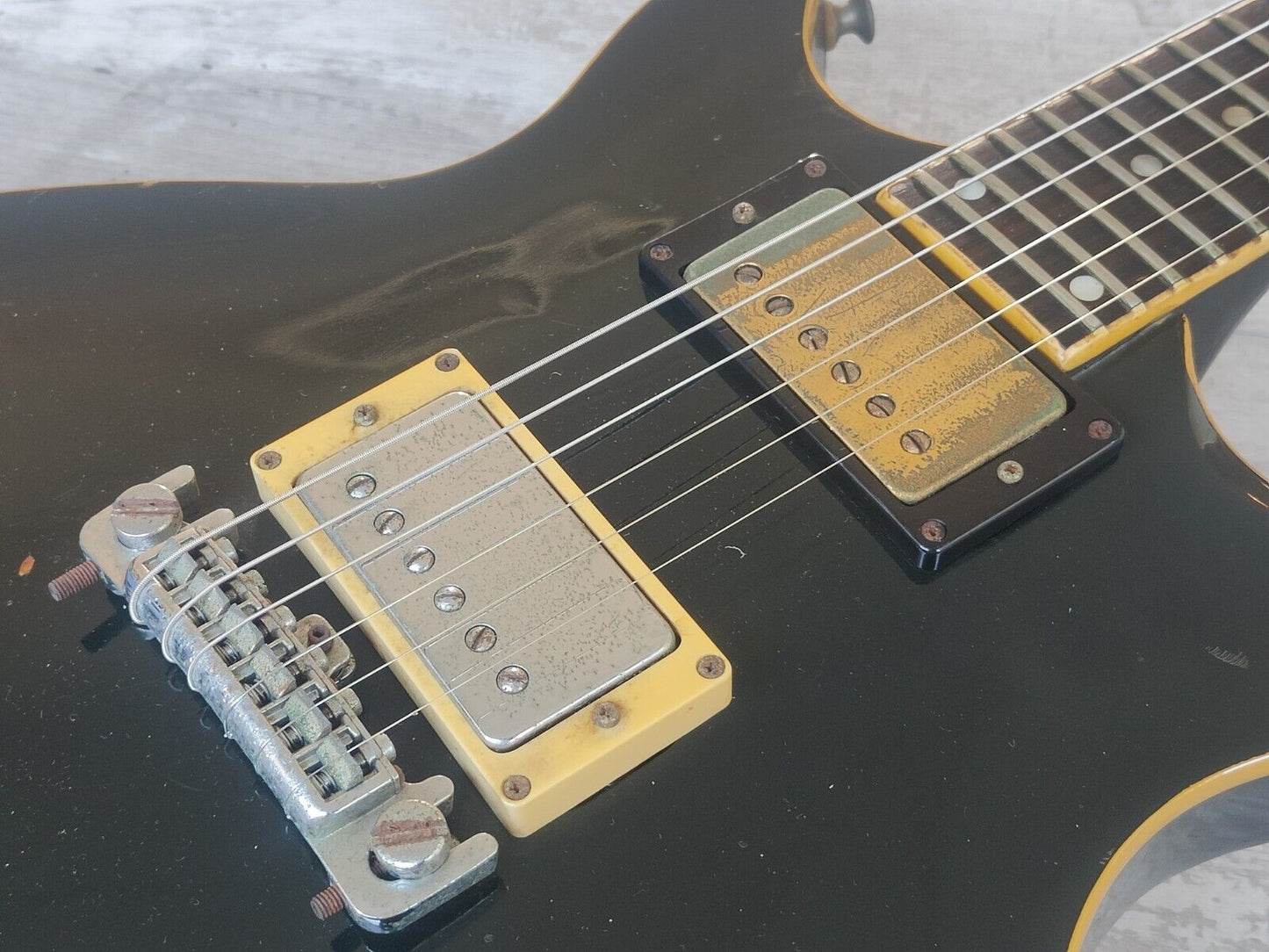 1977 Greco Japan MR-800 "Mick Ralphs" Double Cutaway (Black)