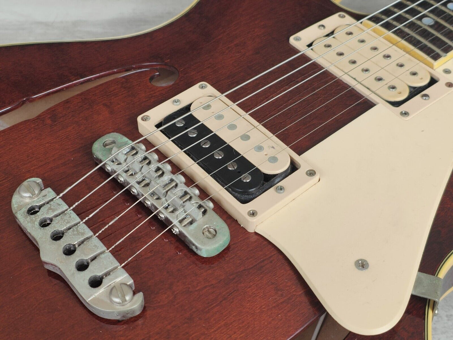 1982 Aria Pro II Japan TA-70 Titan Series Semi Hollowbody (Twilight Red)