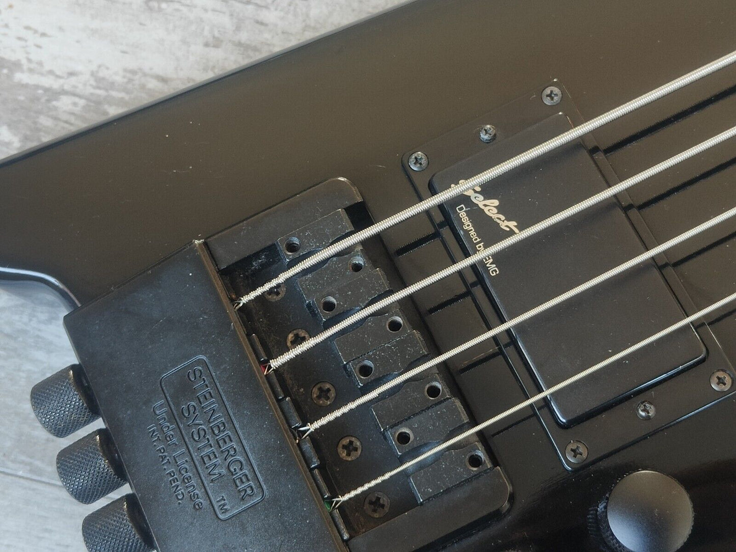 1980's Hohner B2 Headless Paddle Bass Guitar w/Steinberger System (Black)