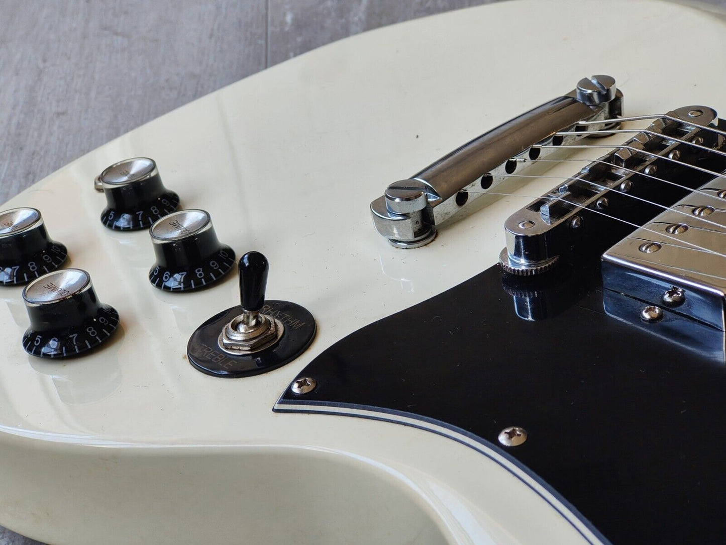 Blitz by Aria Pro II SG Double Cutaway (White)