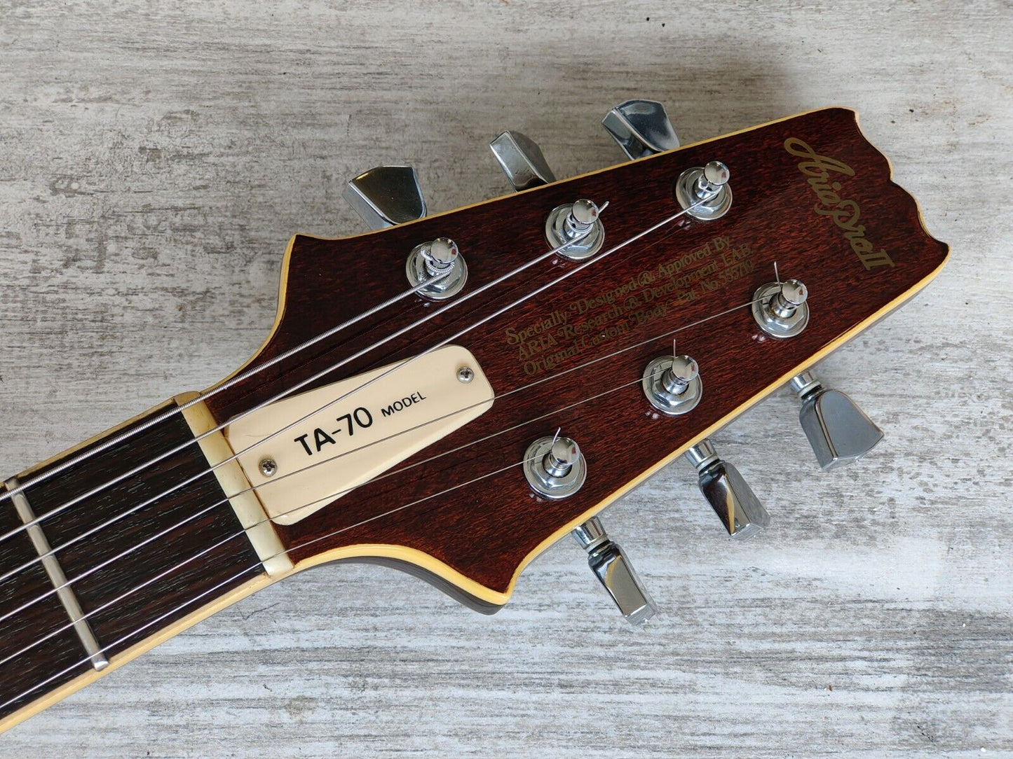 1982 Aria Pro II Japan TA-70 Titan Series Semi Hollowbody (Twilight Red)