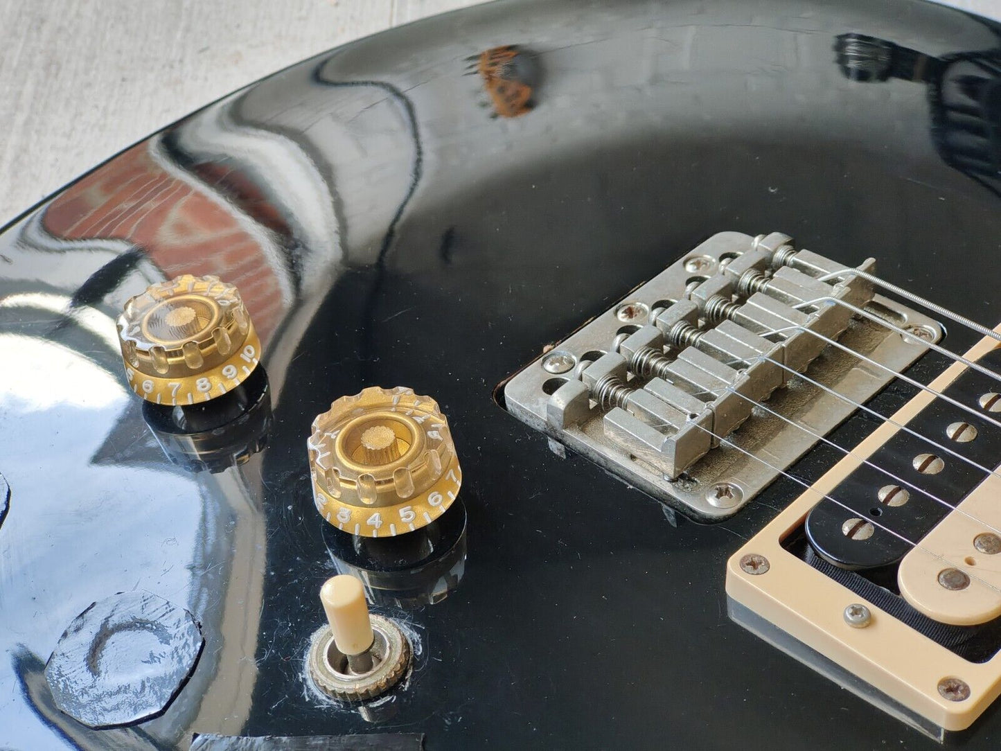 1981 Aria Pro II Japan CS-400 Cardinal Double Cutaway (Black)