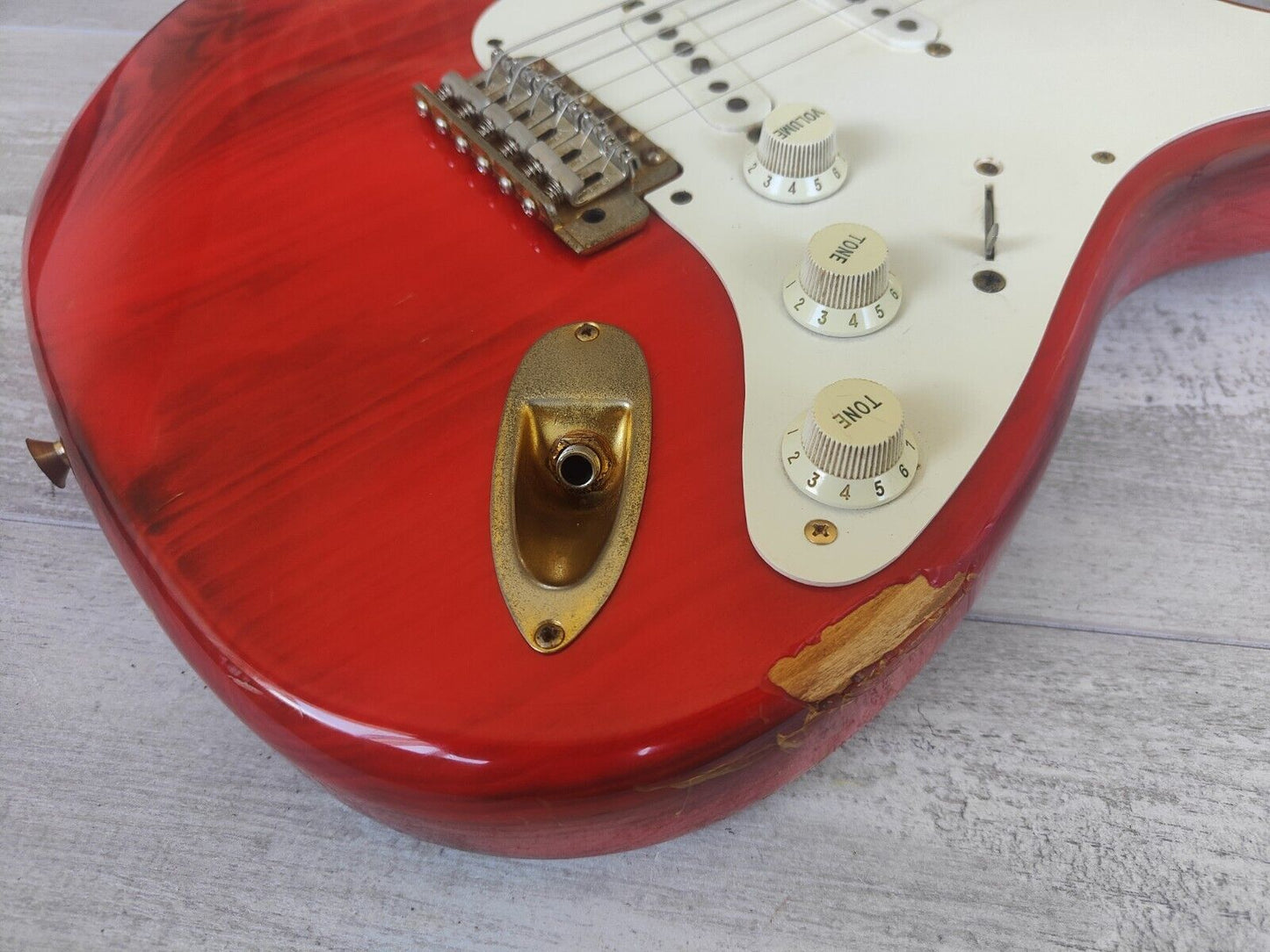 1993 Fender Japan ST57G-65 Custom Edition 57 Reissue Stratocaster (Charcoal Red)