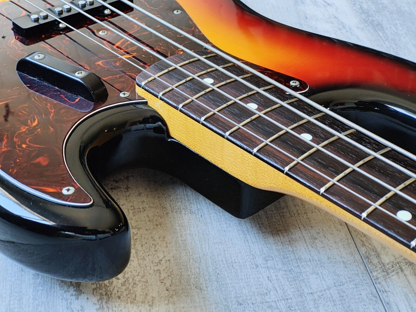 1981 Fernandes Japan RJB-75 "The Revival" Series Jazz Bass (Nitro Sunburst)