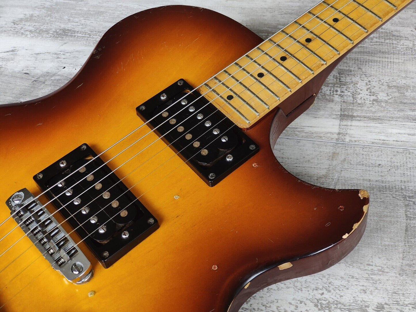 1976 Westminster (by Matsumoku) Japan L390S L6-S Style Single Cutaway (Sunburst)