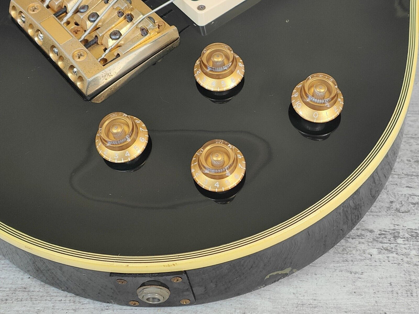 1992 Greco Japan EGB-850 Les Paul Custom Short Scale Bass w/EMG's (Ebony)