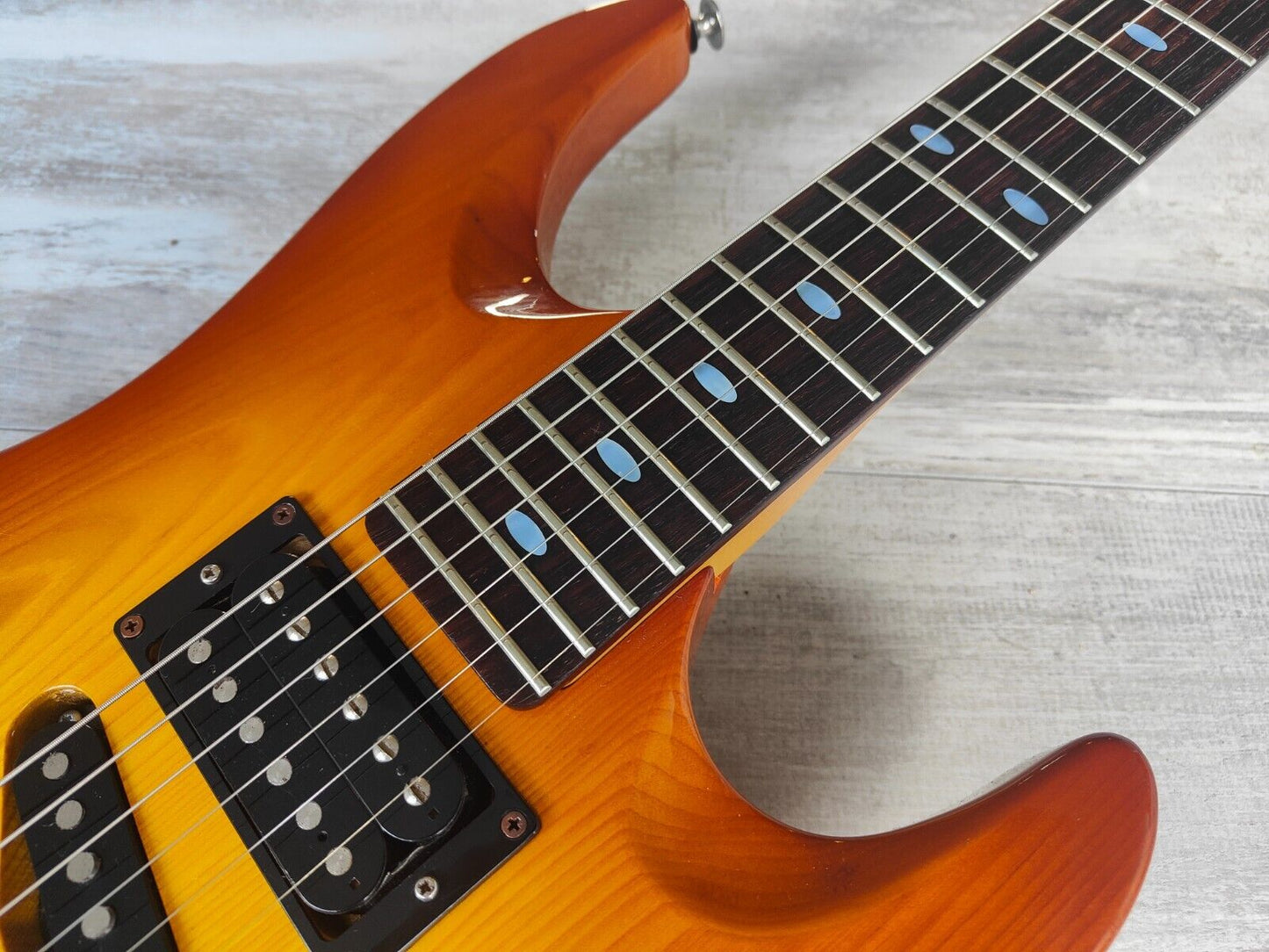 1992 Aria Pro II MA-75 Magna Series HSH Superstrat (Cherry Sunburst)