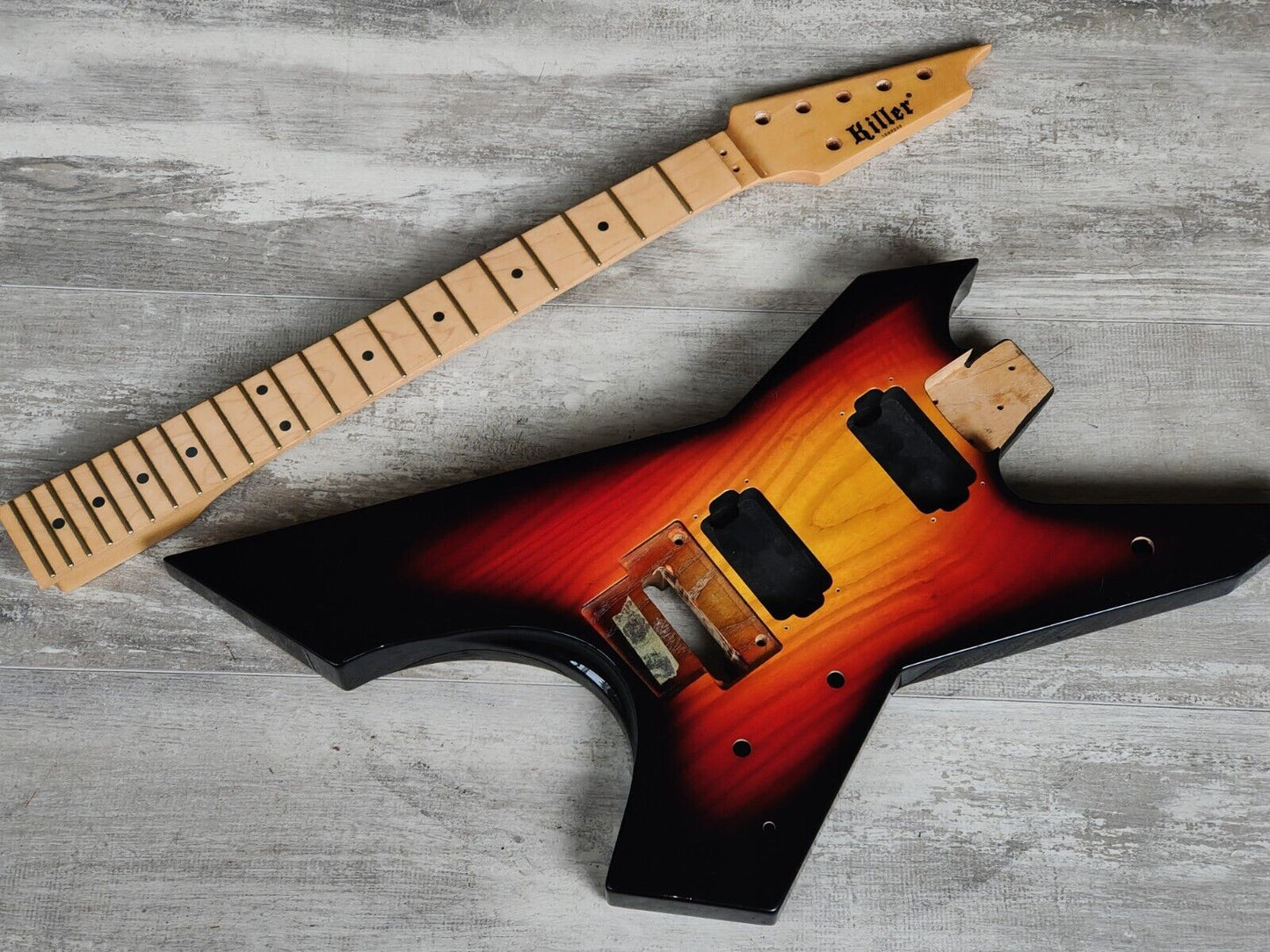 Killer Japan KG-Exploder Explorer Style Neck/Body (Sunburst)