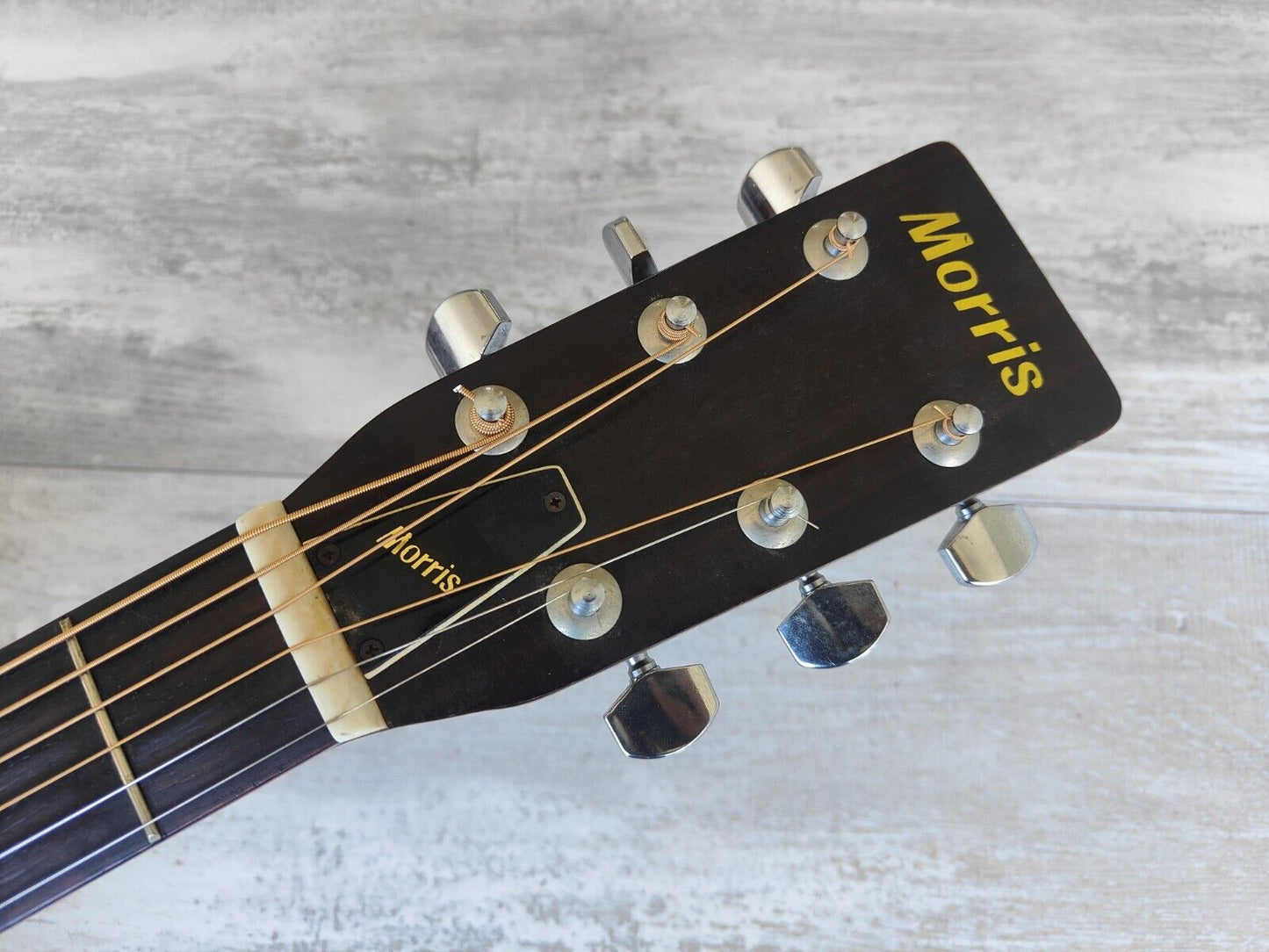 1980's Morris W-18 Japanese Vintage Acoustic Dreadnought Guitar (Natural)