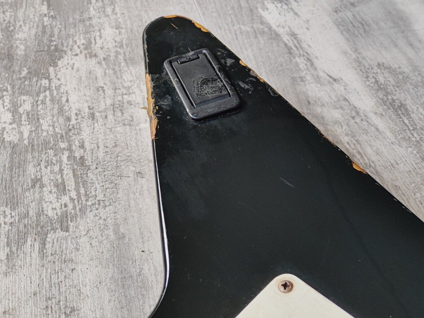 1992 Greco MINI-FV Mini V w/Onboard Speaker (Schenker Black/White)