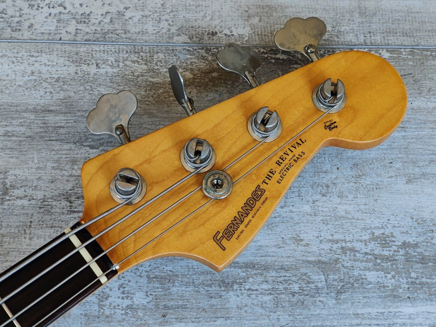 1981 Fernandes Japan RJB-75 "The Revival" Series Jazz Bass (Nitro Sunburst)