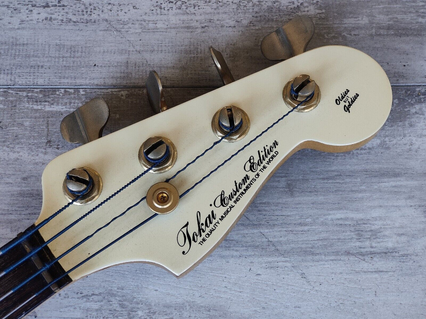 1988 Tokai Japan MJB-70 Triple Pickup Jazz Bass (Pearl White)