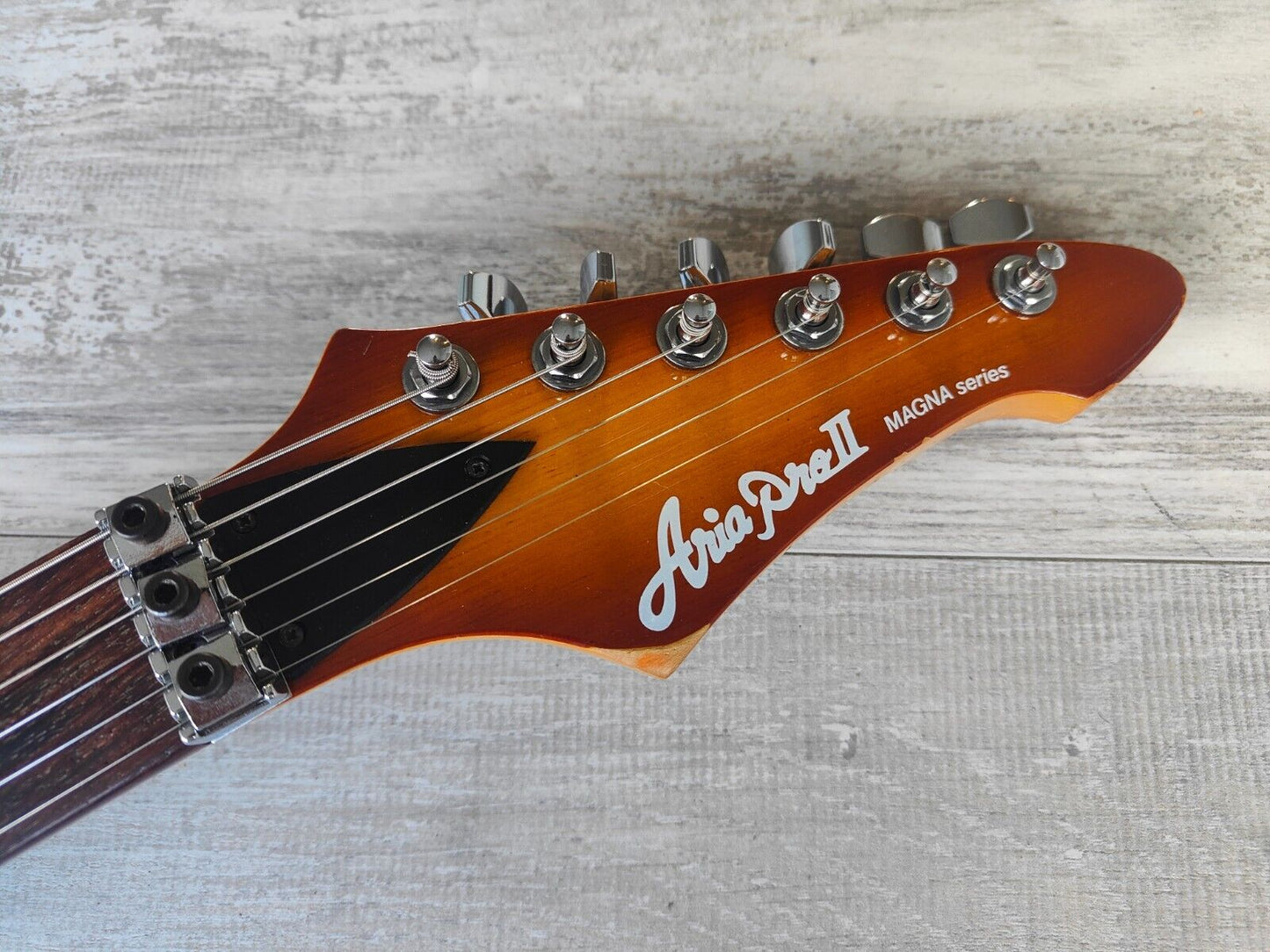 1992 Aria Pro II MA-75 Magna Series HSH Superstrat (Cherry Sunburst)