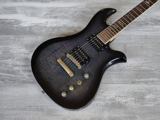 2000's BC Rich Eagle (Transparent Blue Black Flame Burst)