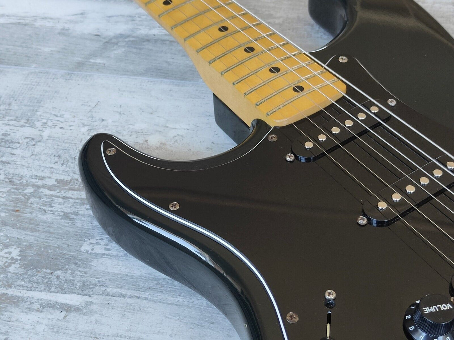 1978 Aria Pro II Japan ST-600 LH Left Handed Stratocaster (Black)