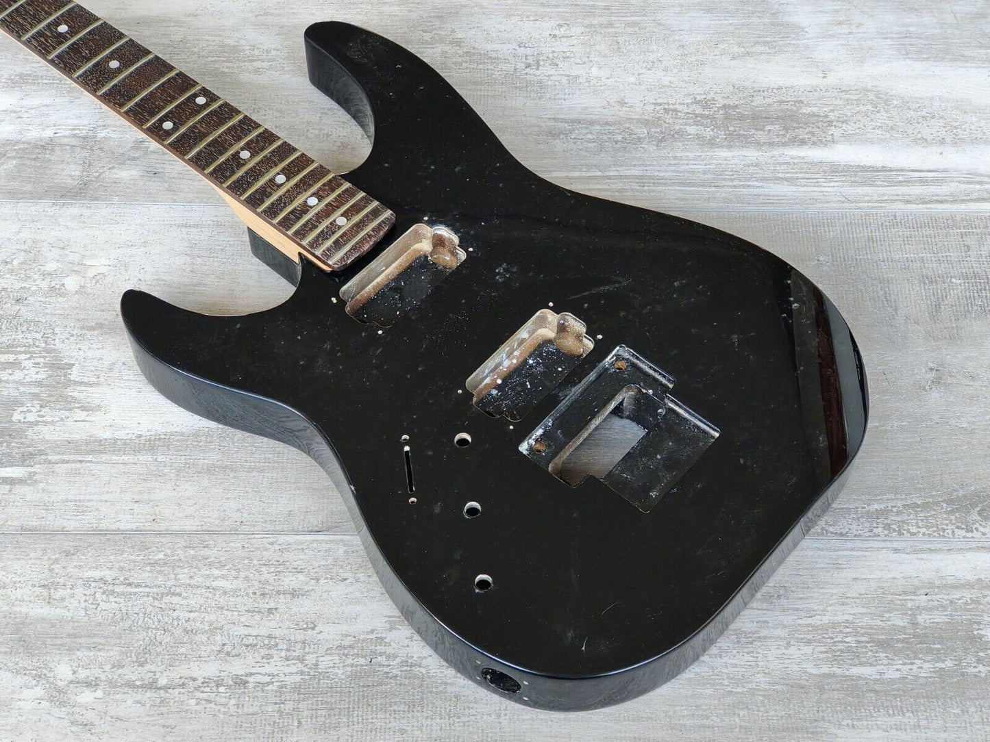 1990's Kramer Japan (by Tokai) LH Left Handed NOS Superstrat Body/Neck (Black)